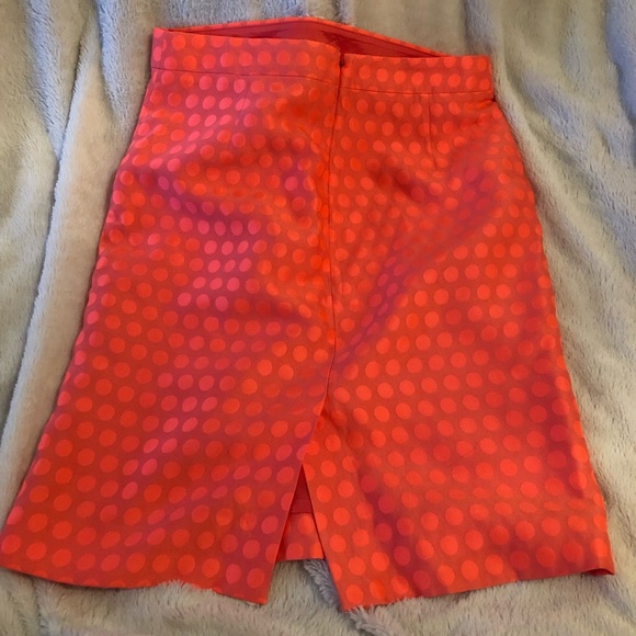 JCrew Neon Coral “The Pencil Skirt” - Picture 2 of 4
